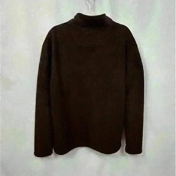 London Fog Collection Mens 2XL Burgandy Pullover Fleece Sherpa Lined 1/4 Zip Up - Picture 8 of 8